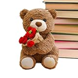 – weiches Kissen in Blumenform, Spielzeug in Form eines Teddybärs | Perfekter Ausdruck für Freundin, Mädchen, Frauen, Hochzeit, Geburtstag, Weihnachten, Valentinstag