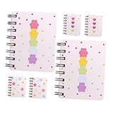 DOITOOL 6 Stück Schulplanplaner Winzig Kleine Notizbücher Farbig Notizblock Mini-notizbuch Tasche Kleines Notizbuch Digitales Notizbuch Notizpolster Tagebuch Schreiben Notizbilder Eisen