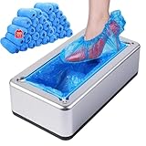 Automatischer Schuhüberzieher Maschine, Tragbares Automatisches Schuhüberzugsmaschinen mit 200Pcs Einweg Schuhüberzieher, Automatischer Schuhabdeckungsspender für Zuhause, Büro, Fabrik