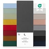 Blumtal® Spannbettlaken 140x200 cm - Bettlaken aus Microfaser - Oekotex zertifiziertes Spannbetttuch / Spannbettlaken - Leintuch - Bettspanntuch - Laken - Anthrazit