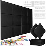 Große Korktafel, Alternative, 121,9 x 91,4 cm, Korktafel, Filz, Wandfliesen, 12 Packungen, Pinnwand, sicher, abnehmbar, keine Schäden, für Wände, Büro, Schule, Reißzwecken, Filz, Buchstabentafel,