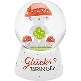 Sheepworld Traumkugel Motiv 'Glücksbringer' | Schneekugel, Glas, Polyresin, Motivdruck | Geschenk Prüfung, Silvester | 47743