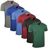 FULL TIME SPORTS 6 Pack Melange Sortiert V-Ausschnitt Tech T-Shirts (6) XX-Large