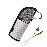 Generisch Reusable Cutlery Pouch, Chopsticks Carrying Case, Adorable Portable Flatware Cases, Outdoor Travel Cutlery for Spoon, Fork, Chopstick, Hiking Lunch Box Utensil Organizer, Camping