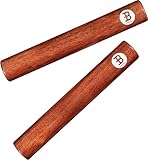 Meinl Percussion Wood Claves Instrument - 1 Paar zylindrische Klanghölzer - Musikinstrument - Indische Walnuss, Natur (CL4IW)