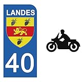 Deco-Idees Aufkleber für Nummernschild, Motorrad, 40 Länden, selbstklebend, 5 Jahre Garantie
