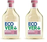 Ecover Feinwaschmittel Wolle & Feines (1 L/22 Waschladungen), Flüssigwaschmittel mit pflanzenbasierten Inhaltsstoffen, Ecover Waschmittel für empfindliche Textilien (Packung mit 2)