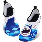 WAWSAM Kinder Strandschuhe Jungen Schwimmschuhe Aqua Schuhe (Blau, Kleinkind, 30, Numerisch (von/bis), EU Schuhgrößensystem, 31, M)