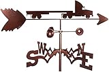 Sisdffaaa Weathercock Edelstahl-Wetterhahn für Garten, Retro-Segelboot, Kriegsschiff, Piratenschiff, Wetterfahne, kreativer Gartenpfahl, Wetterfahne (Farbe: W) (L) (p)