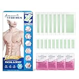 Beauty7 For Men Kaltwachsstreifen Männer Haarentfernung für den Gesicht Körper Beine Achselhöhle Geeignet für alle Hauttypen enthält 8 große Wachsstreifen 10 kleine Wachsstreifen