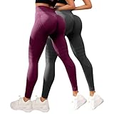 2 Stück Correx Anti Cellulite Leggings，Anti Cellulite Kompressionsleggings High Waist Push Up Yoga Hose mit Bauchkontrolle Blickdicht Figurformende Booty Lifting Fitness Sporthose Bequem Lipödem