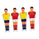 Healeved 4 Stück Tischfußball Ersatzspieler aus Robustem PVC Kleine Farbechte Fußballspieler Figuren für Standard Kicker Tischfußballzubehör für Spielspaß