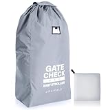 Bramble – Große Kinderwagen-Taschenabdeckung fürs Flugzeug – Kinderwagen- und Buggy-Tasche für Flugreisen – Wasserabweisende Schutztransporttasche für die Buggy-Gate-Kontrolle (Grau)