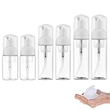 6 PCS Schaumspender, Reisegröße klar Leere Flasche, Nachfüllbarer Tragbare Spenderflasche, für Kosmeti,Reisen 40ML 50ML 60ML Klein Klar Plastik Schäumende Pumpflaschen Flaschen