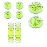 WeddHuis 8 Stück Mini Bubble Wasserwaage Runde Libelle Spirit Level Bubbles für Camping Kameras Stationäre Bilder (Small Level)