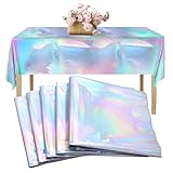 WYYFXY® 5 Stück Bunt Glitzer Tischdecke Plastik 137 × 274cm Einweg Wasserdicht für Party, Geburtstag, Festival - Biertisch