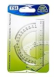 TSI 46208 Winkelmesser 180 Grad mit Lineal 10 cm
