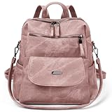 Aucuu Frauen Rucksack Wasserdicht, Rucksack Damen Klein, Cityrucksack aus PU Leder, Tagesrucksack Schulrucksack, Casual Daypack, Damen-Rucksackhandtaschen, Reiserucksack für Reisen Schule Arbeit
