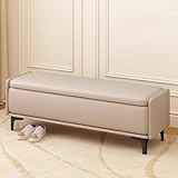 Camel Ottoman-Bank mit Stauraum, für Wohnzimmer und Eingangsbereich, Fußstütze mit Beinen, 150 kg Kapazität, stilvolles Ende der Betttruhe, 60 cm, Akzentfell