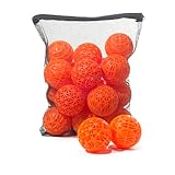 RINOO Bio Balls Filtermedien Bulk, 7,6 cm große Bio-Filterbälle für Außenteiche, Koi-Teichfilter, Aquariumfilter, Fischfarm, Orangenteich-Filtermedien (10 Stück mit 30,5 x 40,6 cm Netzbeutel, 7,6 cm)