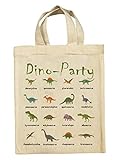clothinx Lustige Kindergeburtstag Mitgebsel Tasche Beutel im Set mit Geburtstag Motto Dinosaurier Dino Party 10er Pack