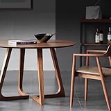 Moderner Esstisch aus der Mitte des Jahrhunderts, runde Küchen- und Esszimmertische aus Massivholz, rustikaler Säulentisch, kleiner Freizeit-Couchtisch für 2,4 Personen (24'' L x 24'' B x 24'' H, Brau