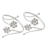 Vaguelly 2 Stück Vorhangring Fenster Gold dekorativ Rücken binden Curtain Clips vorhangklammern Vorhanghalter gardinen anschnallen Vorhangschnallen Raffhalter für Zuhause Legierung Silver