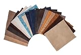 Rayher Wildlederreste, gemischt, Beutel 500 g, Rindleder, verschiedene Farben, Stärken und Größen, Lederreste zum Basteln, Lederreste zum Nähen, 83036000
