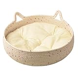 Generisch Runder Katzenkorb, Runde Schlafmulde Für Katzen Kissen, Kratzkissen Nest Beruhigender Schlafplatz Für Kätzchen Und Kleine Hunde Wohnaccessoire Indoor Und Outdoor