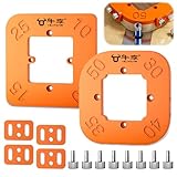 2 Stück Frässchlone Radius Schablonen Ecke, Vier-in-Eins-Positionierunwerkzeug für Holzbearbeitung R10 R15 R20 R25 R30 R35 R40 R50 für runde Ecken für die Holzbarbeitung Universelles Werkzeug DIY