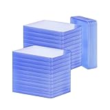Kartenhülle 100 Stück, PVC, 9,8×7 cm, Transparent, Ausweishülle Ausweishalter Kartenhalter Ausweis Badge Holder ID Card Dienstausweis Hülle Hartplastik Ausweishüllen Clip Stempelkarten (100)