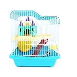 BPS® Hamsterkäfig, Hamstervilla mit Rad, Tunnel und Haus, 28 x 21 x 31 cm, Farbe wird nach Zufallsprinzip versandt