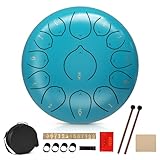 SenDeluz Stahlzungentrommel 12 Zoll 13 Noten Zungentrommel C-Key Steel Tongue Drum Percussion Instrument Handpan Drums für musikalische Bildung Unterhaltung Meditation Yoga Geschenke