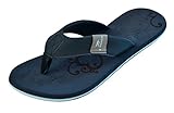 MADSea Damen Zehenstegpantolette Beach Woman | Zehentrenner Flip Flop Thong Sandale Badelatschen | Sommer Strand, dunkelblau/hellblau, 40 EU