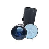 Ägyptischer Darbuka Percussion 42 cm Höhe mit gepolsterter Tasche, Ersatz-Patch und Schlüssel (Silber)