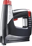 Novus Akku-Tacker J-214 im Koffer, Elektrotacker, 3.6 V Akku, LED-Arbeits-Licht, Schlagkraftregelung, Unterlademechanik