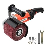 Easyhomie Satiniermaschine mit 80 Körnung Schleifwalze Bürste, Multifunktionaler Bürstenschleifer mit Einstellbarer Geschwindigkeit, Ideal für Polieren, Schleifen und Reinigen