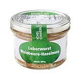 Eichelschwein | Leberwurst vom Eichelschwein | verfeinert mit Weinbeeren, Haselnüssen und Traubensaft | 200g Glas