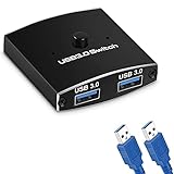Trjgtas USB 3.0 Switch Switch KVM 5 Gbps 2 im 1 Out Switch USB 3.0 Bidirektionale Freigabe für Drucker Tastatur Freigabe Maus