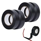 4 Stück SelbstverschweißEndes Isolierband, Kabelbaum Klebeband, Isolierband Wasserdicht, Hitzebeständig Electrical Tape, Isolierband Schwarz für Reparaturen und Isolierung, 18mm x 20m/16mm x 15m