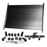 HAF® 2X Solarkollektor 300 x 60 cm inkl. 3-Wege Solarweiche | Heizmatte für Schwimmbecken mit bis zu 20m³ | Solarheizung beliebig erweiterbar | Warmwasser Pool Heizung mit bis zu 6°C Wassererwärmung