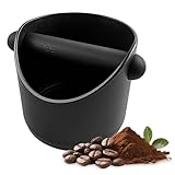 Kaffee Abklopfbehälter,10 x 10 x 11 cm Kaffeesatz Abschlagbehälter,Knock Box with Removable Knock Lever,Black Siebträger Abklopfbehälter,Espresso Abklopfbehälter for Kitchen,Cafe, Restaurant,Office
