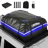 Favoto Dachbox 566L Faltbarer Dachkoffer wasserdichte Dachtasche mit Antirutschmatte Türhaken Verstärkungsgurte für PKW Autos SUVS mit/ohne Gepäckträger Reisen Gepäcktransport Blau