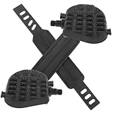 TOYANDONA 1Satz Fahrradpedale mit Riemen für Indoor Heimtrainer rutschfeste für Fitnessfahrräder und Rennräder Komfortable für Sicheres Fahren
