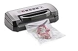 CASO VRH 490 advanced Vakuumierer, Folienschweißgerät, bis zu 100 Vakuumiervorgänge non-stop, praktischer Verschlussgriff, herausnehmbare Vakuumkammer, Edelstahlfront, inkl. 10 Profi-Folienbeutel