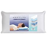 Mediflow Elite Collection Wasserkissen - Kühlender Gel-Memory-Foam, orthopädisch, verstellbar, zur Linderung von Nackenschmerzen (40 x 80 cm)