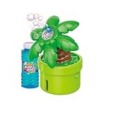 Panacare Pflanze Seifenblasenmaschine, Seifenblasenspielzeug für Kinder 10000+ Blasen/Min mit 6xSeifenblasenlösung/Musik, Outdoor Kinder Geschenk für Geburtstag/Party/Hochzeit (Green)