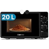 Clatronic® Mikrowelle | 700 Watt | 6 Stufen | 20 Liter Garraum | 360° Drehteller | Timer mit Endsignal | Microwelle | Microwellengerät | MW 791 schwarz