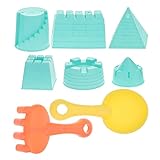 Garneck Sandburg Spielset Für – 9-teiliges Burg Sandformen Bauset Mit Bunten Schaufeln Und Rechen – Perfekt Für Den Sommer Im Sandkasten Und Am Strand Für Mädchen Und Jungen