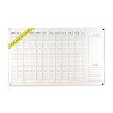 Jahresplaner Acryl - beschreibbar & abwischbar - Wandplaner und Familienplaner mit Abstandshaltern - ideale Haushalts- und Planungstafel für Eltern - Monatsplaner – Größe: 100x60 cm – Transparent